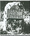 Old Milestone, B3114, Stoke Villice in BS40 8XQ