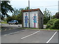 Back view of bus shelter artwork, Congresbury in BS49 5DL