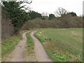 Footpath on field boundary leading to Great Totham Hall in CM9 8NU