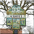 Ashill village sign (north face) in IP25 7AW