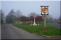 Village green and war memorial in West Row in IP28 8PH