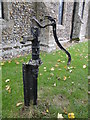 Churchyard pump of dubious practicality in IP28 8PH