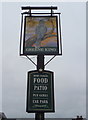 Sign for the Dove public house, Bury St Edmunds in IP33 2DR