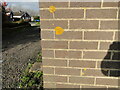 Cut mark on an electricity substation in NR33 7HE