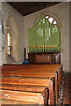 All Saints church - church organ in north aisle in PE37 8AL
