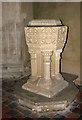 All Saints church - C19 baptismal font in PE37 8AL