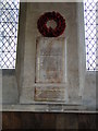 The War Memorial in Cockley Cley church in PE37 8AL
