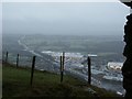 View from the monument at the hilltop in CF72 8LL