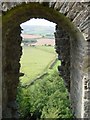 Looking west from Clun Castle in SY7 8JQ