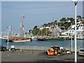 Vintage fishing vessels in Brixham Harbour in TQ5 9UP
