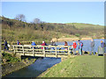 Walkers at Lower Strine Dale Reservoir in OL4 3RB