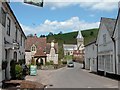 East Meon church and The George inn (on the left) in GU32 1PY