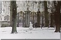 View of Buckingham Palace from Green Park in Winter in SW1P 3JS