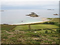 View SW towards Rushy Bay from Samson Hill, Bryher in Bryher