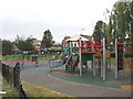 Children's playground in park, West Ealing in W13 0JA