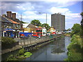 River Wandle at Merton High Street (A238) in SW19 1DD