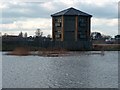 Bird hide at London Wetlands Centre, Barnes. in SW13 9SA