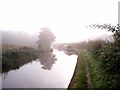 Early morning sun and mist on the Caldon Canal in ST2 7HD