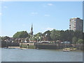 St Pauls Church Shadwell and the Thames riverfront in SE16 5AD