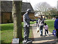 Living Statue in front of Tithe Barn, Wellingborough in NN8 2RA
