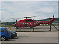Helicopter at Aberdeen airport- East terminal in AB21 7EB
