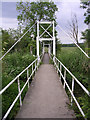 Suspension footbridge over the River Avon, Burgate in SP6 1LX