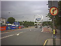 Roundabout south of Wandsworth Bridge. in SW11 2HE