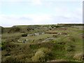 The high-angle battery at Verne Quarry with The Verne citadel beyond in DT5 1EG
