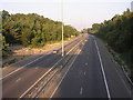 Two-lane link motorway between the east and west M27 in SO16 7JS