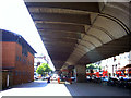 Hammersmith Flyover (A4) from below. in W6 7BG