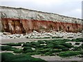 The 'stripy' cliffs at Hunstanton in PE36 6BN