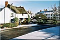 Thorverton Village Centre in the snow in EX5 5NL