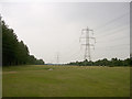 Power lines between the Dibden Inclosure and the Hythe by-pass, New Forest in SO45 5SQ