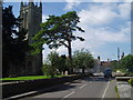 Evercreech Church and road in BA4 6JR