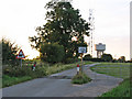 Water tower and radio mast at Waltham reservoir in LE14 4FH