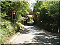 Railway bridge over the road near Edenbridge in TN8 6DJ