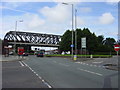 Disused railway bridge over A580 in L11 3BG