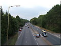 A309 from footbridge near Hinchley Wood in KT10 0AJ