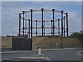 Gasometer behind King's Cross Station in N1 1EE