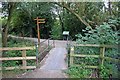 Footbridge into Attenborough Nature Reserve in NG9 6DB