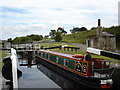 Narrow Boat in Wyndford Lock Forth and Clyde canal in FK4 1TP
