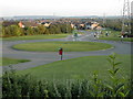 Roundabout and open space at the end of Banks Lane, Toton in NG9 6JT