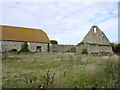 Ruined medieval barn at St Leonard's Grange, Beaulieu, New Forest in SO42 7XE