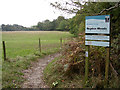 Bridleway entering Roydon Woods from the north, New Forest in SO42 7RW