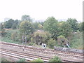 Railways from the Motorway bridge, Hendon in NW4 4BW