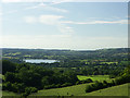 Mendip hills looking NNW towards Chew Valley Lake in BS39 5UN
