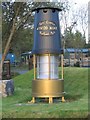 Giant miner's lamp at Mynydd Mawr Woodland Park in Tumble