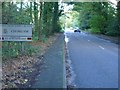 The approach to Chobham along Guildford Road in GU24 8BD