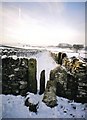 Snowy Peak District Stile in Grindlow