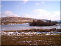 Llyn Cefn Golau in winter in NP22 4JL